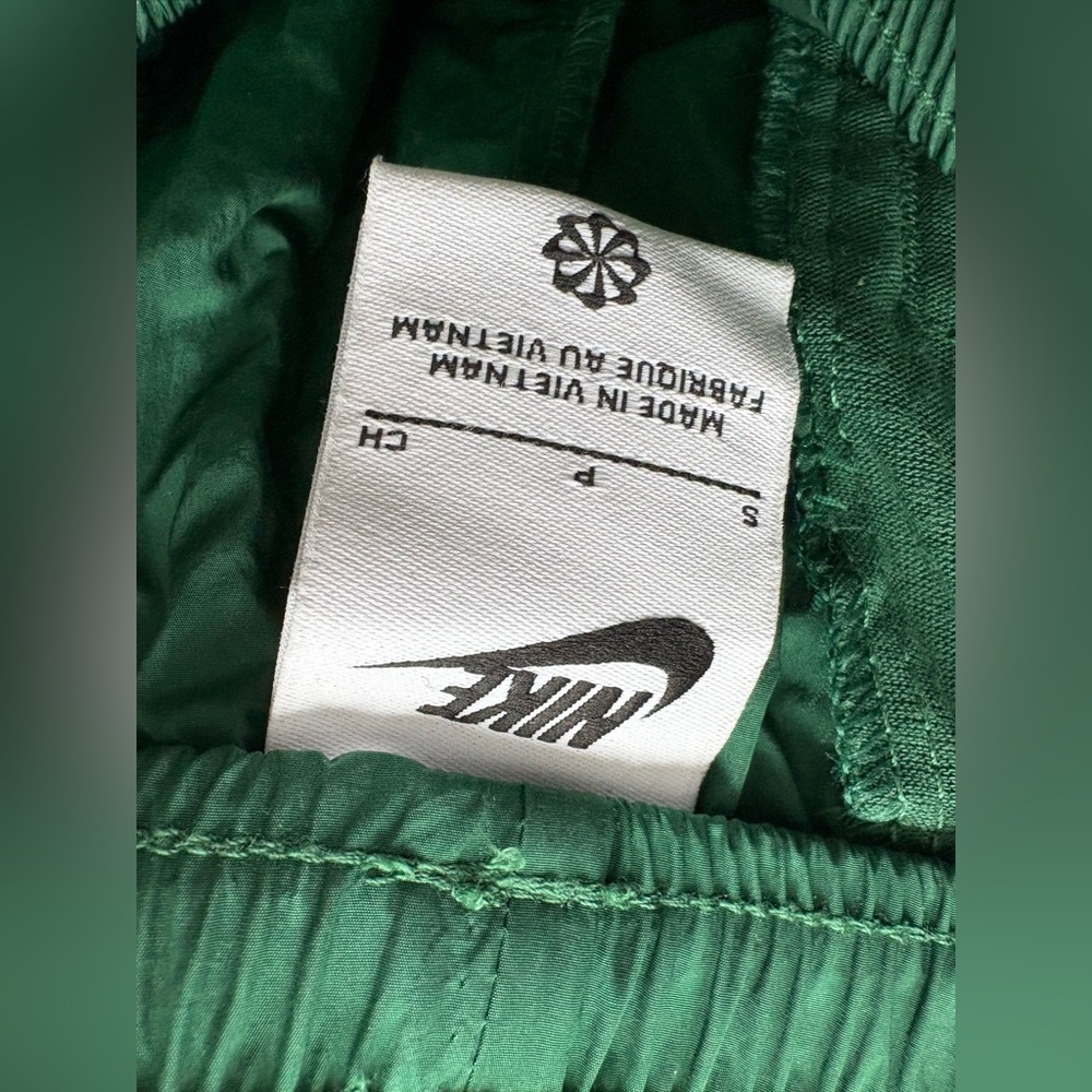 Nike Green Track Pants with White Stripe - Picture 2 of 4